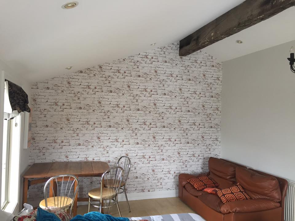 brick effect wallpaper installation in queenstown