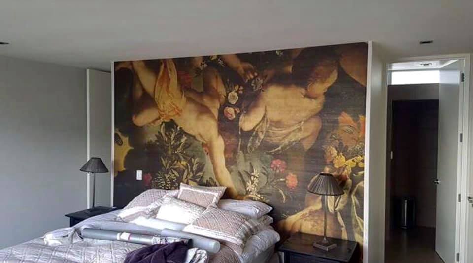 feature wall wallpaper installation in frankton