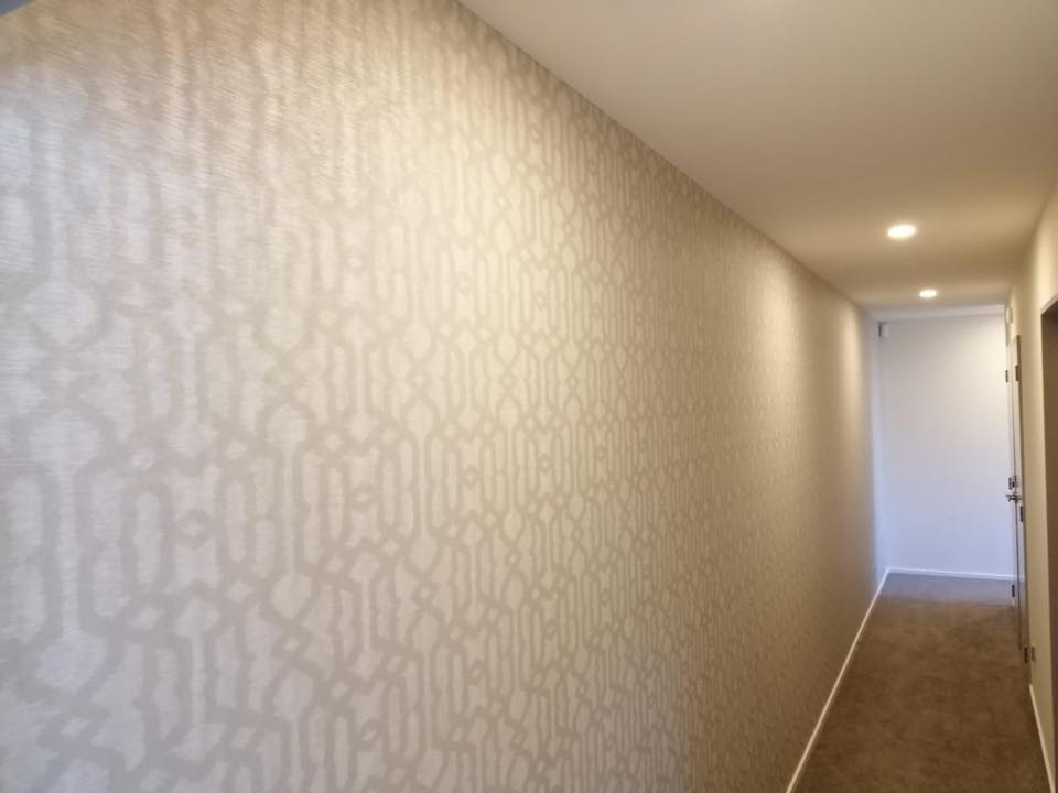 hallway wallpaper installation